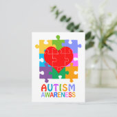 Carte Postale sensibilisation sur l'autisme (Debout devant)