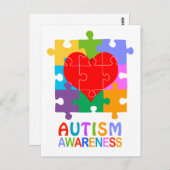 Carte Postale sensibilisation sur l'autisme (Devant / Derrière)