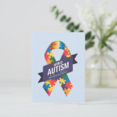 Carte Postale Sensibilisation sur l'autisme (Debout devant)