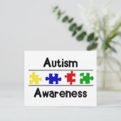 Carte Postale Sensibilisation sur l'autisme (Debout devant)