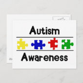 Carte Postale Sensibilisation sur l'autisme (Devant / Derrière)