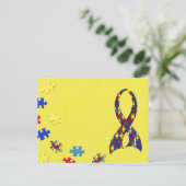 Carte Postale sensibilisation sur l'autisme (Debout devant)