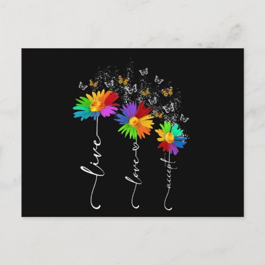 Carte Postale Sensibilisation sur l'autisme Chemise Live Amour A (Devant)