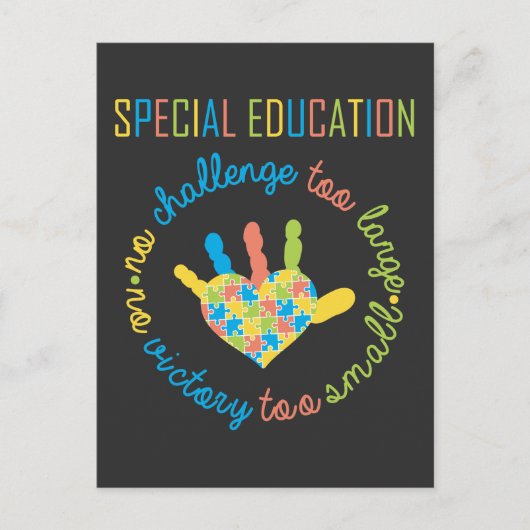 Carte Postale Sensibilisation sur l'autisme de l'enseignement sp (Devant)