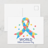 Carte Postale Sensibilisation sur l'autisme mondiale (Devant / Derrière)