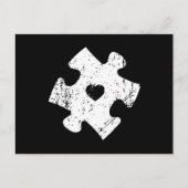 Carte Postale Sensibilisation sur l'autisme Puzzle Pièce Poche C (Devant)