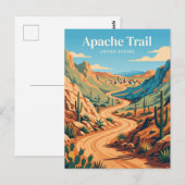 Carte Postale Sentier Apache près de Tortilla Flat Arizona (Devant / Derrière)