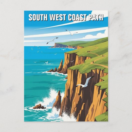 Carte Postale Sentier côtier du Sud-Ouest de l'Angleterre (Devant)
