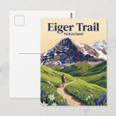 Carte Postale Sentier de l'Eiger Suisse (Devant / Derrière)