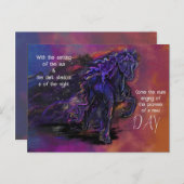 Carte Postale Sentier d'étoiles Sympathie Cheval (Devant / Derrière)