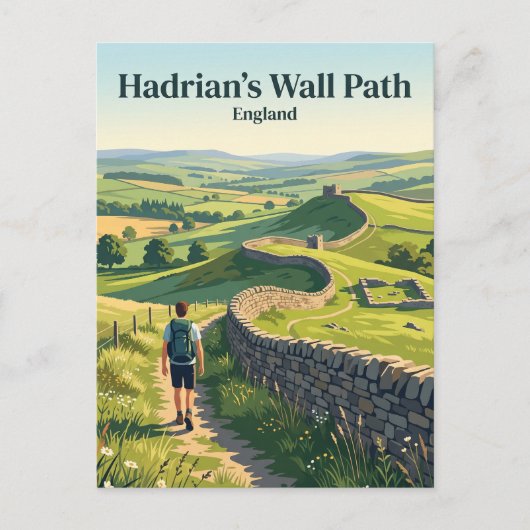 Carte Postale Sentier du mur d'Hadrien Angleterre (Devant)