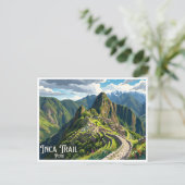 Carte Postale Sentier Inca Cusco Pérou (Debout devant)
