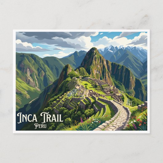 Carte Postale Sentier Inca Cusco Pérou (Devant)