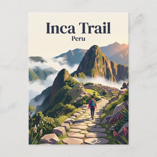 Carte Postale Sentier inca Pérou (Devant)