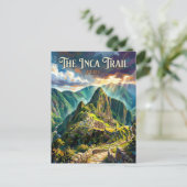 Carte Postale Sentier inca vers Machu Picchu Pérou (Debout devant)