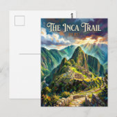 Carte Postale Sentier inca vers Machu Picchu Pérou (Devant / Derrière)