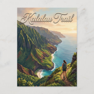 Carte Postale Sentier Kalalau Hawaii