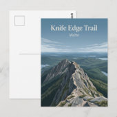 Carte Postale Sentier Knife Edge, Katahdin Maine (Devant / Derrière)