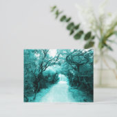 Carte Postale Sentier mystérieux, chemin au clair de lune, Arbre (Debout devant)