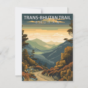 Carte Postale Sentier Trans-Bhoutan Bhoutan Voyage Vintage