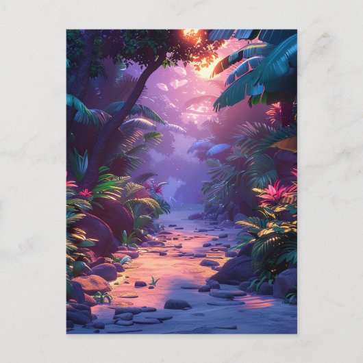 Carte Postale Sentier tropical hawaïen (Devant)