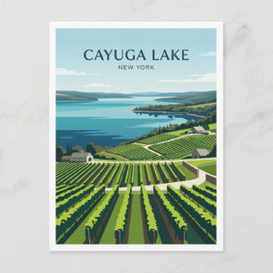 Carte Postale Sentier viticole du lac Cayuga Aurora New York