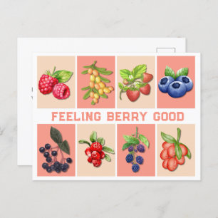 Carte Postale SENTIMENT BERRY BONNE Fraise sur mesure
