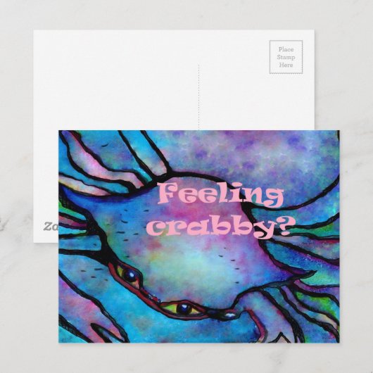 Carte Postale Sentiment de crabe (Devant / Derrière)