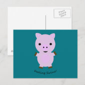 Carte Postale Sentiment de porc (Devant / Derrière)