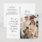 Carte Postale Sentimental, Joyeux Noël, Photo de famille (Devant / Derrière)