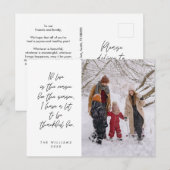 Carte Postale Sentimental, Joyeux Noël, Photo de famille (Devant / Derrière)