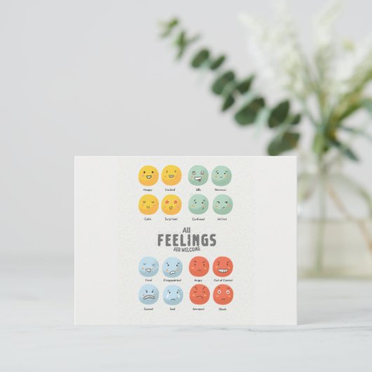 Carte Postale Sentiments Art (Debout devant)