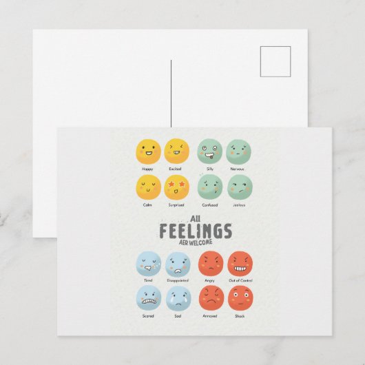 Carte Postale Sentiments Art (Devant / Derrière)