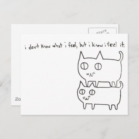 Carte Postale Sentiments Kitty (Devant / Derrière)