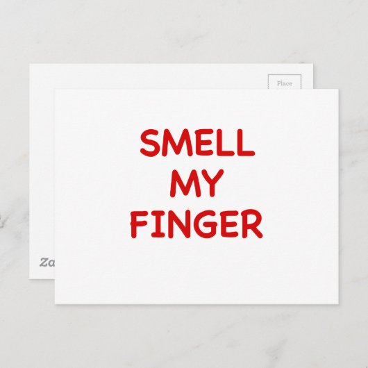 Carte Postale Sentir Mon Doigt (Devant / Derrière)