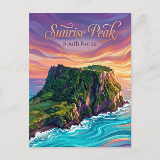Carte Postale Seongsan Ilchulbong Corée du Sud (Devant)