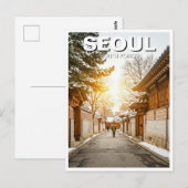 Carte Postale Séoul Bukchon Hiver Corée du Sud (Devant / Derrière)