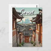 Carte Postale Seoul Bukchon South Korea Sunset (Devant / Derrière)