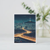 Carte Postale Séoul Corée du Sud Vue nocturne (Debout devant)