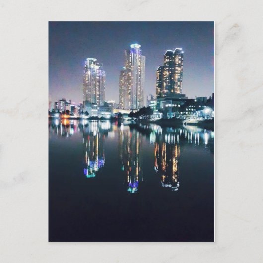 Carte Postale Séoul la nuit au-dessus de la rivière (Devant)