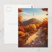 Carte Postale Séoul Namsan Corée du Sud Automne (Devant / Derrière)