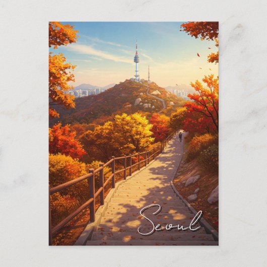 Carte Postale Séoul Namsan Corée du Sud Automne (Devant)