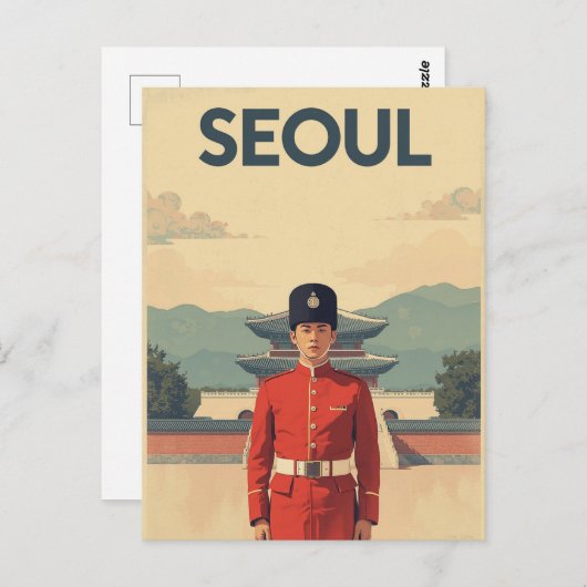 Carte Postale Seoul Palace Guard (Devant / Derrière)