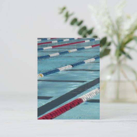 Carte Postale Séparateurs en plastique dans une piscine création (Debout devant)