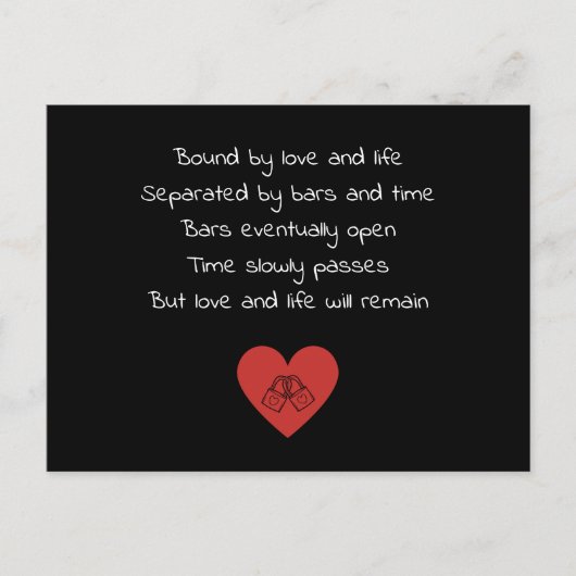 Carte Postale Séparé Par Les Barres Et Le Temps (Devant)