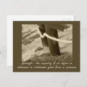 Carte Postale Séphia Beach Rope photo avec définition de force (Devant / Derrière)