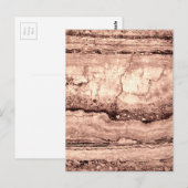 Carte Postale Sépia beige brun moderne brûlé granit orange (Devant / Derrière)