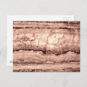 Carte Postale Sépia beige brun moderne brûlé granit orange (Devant / Derrière)