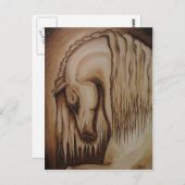 CARTE POSTALE SEPIA CLASSIQUE CHEVAL (Devant / Derrière)