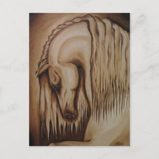 CARTE POSTALE SEPIA CLASSIQUE CHEVAL